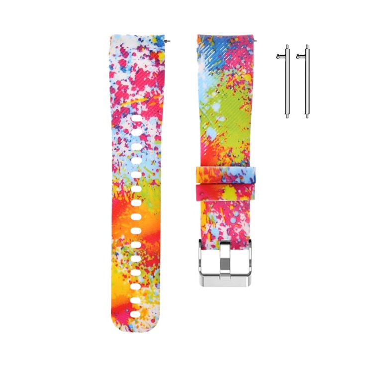 Patterned Silicone Replacement Wirst Watch Band with Spring Bars for Huawei Watch 2 - Colorful Pattern-1