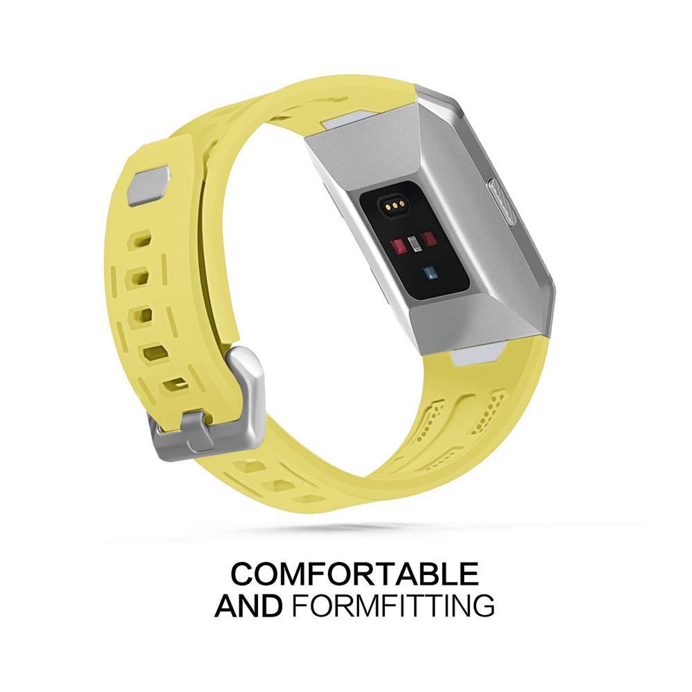 Silicone Wrist Strap Replacement Sport Watch Band for Fitbit Ionic - Yellow-4