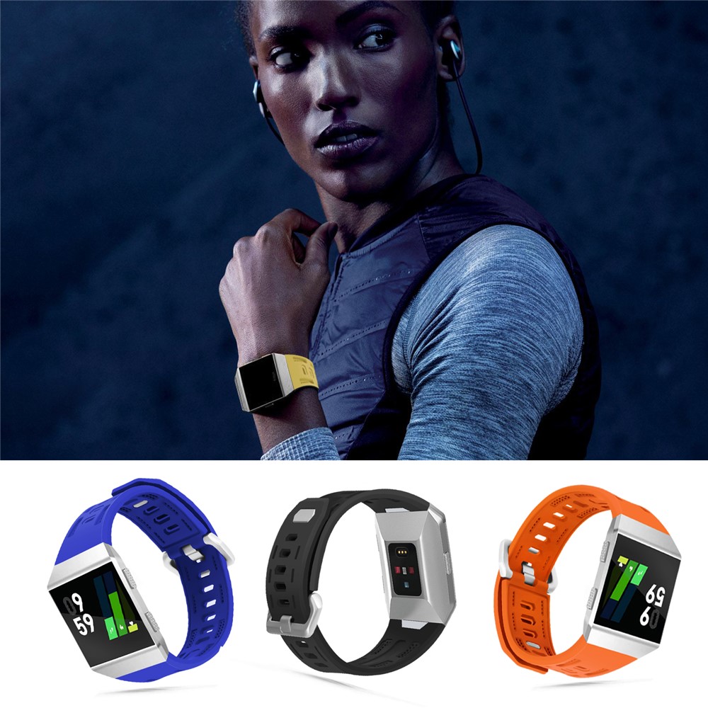 Silicone Wrist Strap Replacement Sport Watch Band for Fitbit Ionic - Yellow-5