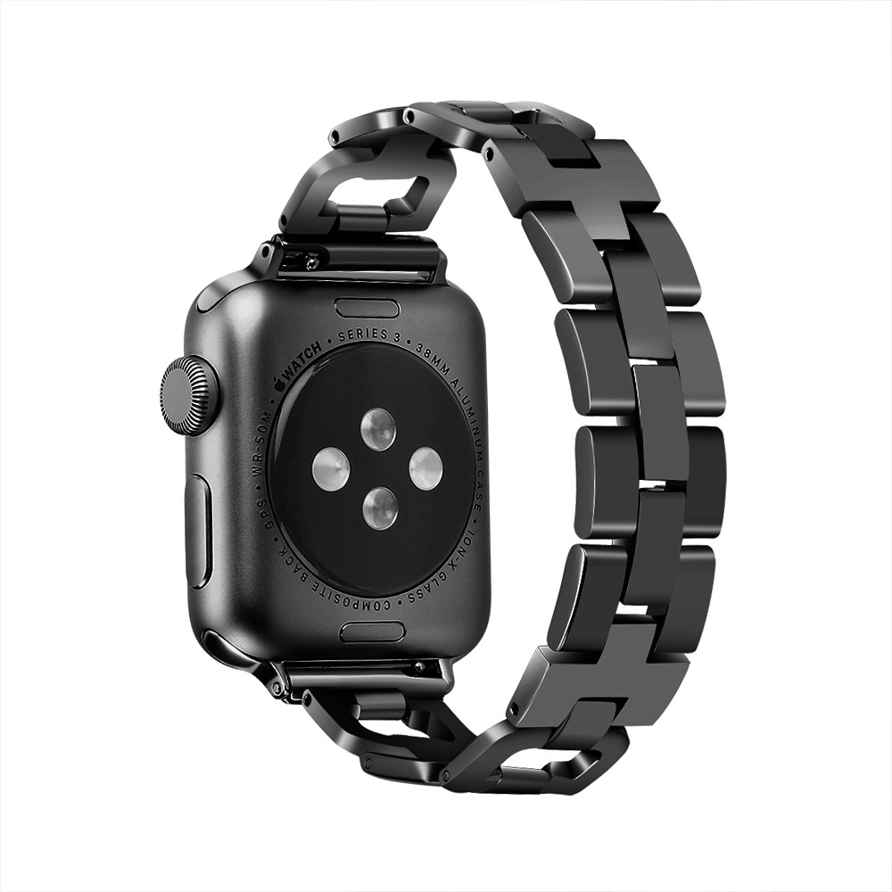 Pulseira De Pulseira De Aço Inoxidável Para Apple Watch Series 5 4 44mm / Série 3 2 1 42mm - Preto-1