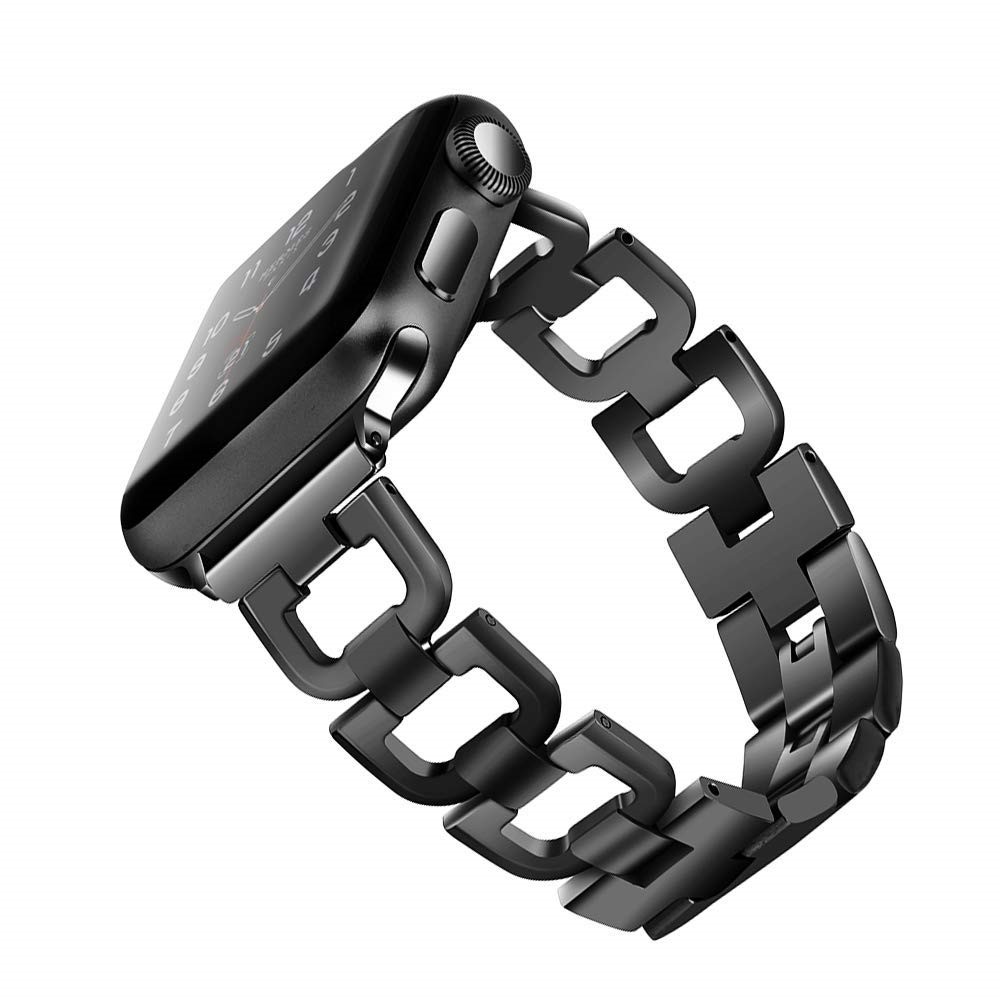 Pulseira De Pulseira De Aço Inoxidável Para Apple Watch Series 5 4 44mm / Série 3 2 1 42mm - Preto-2