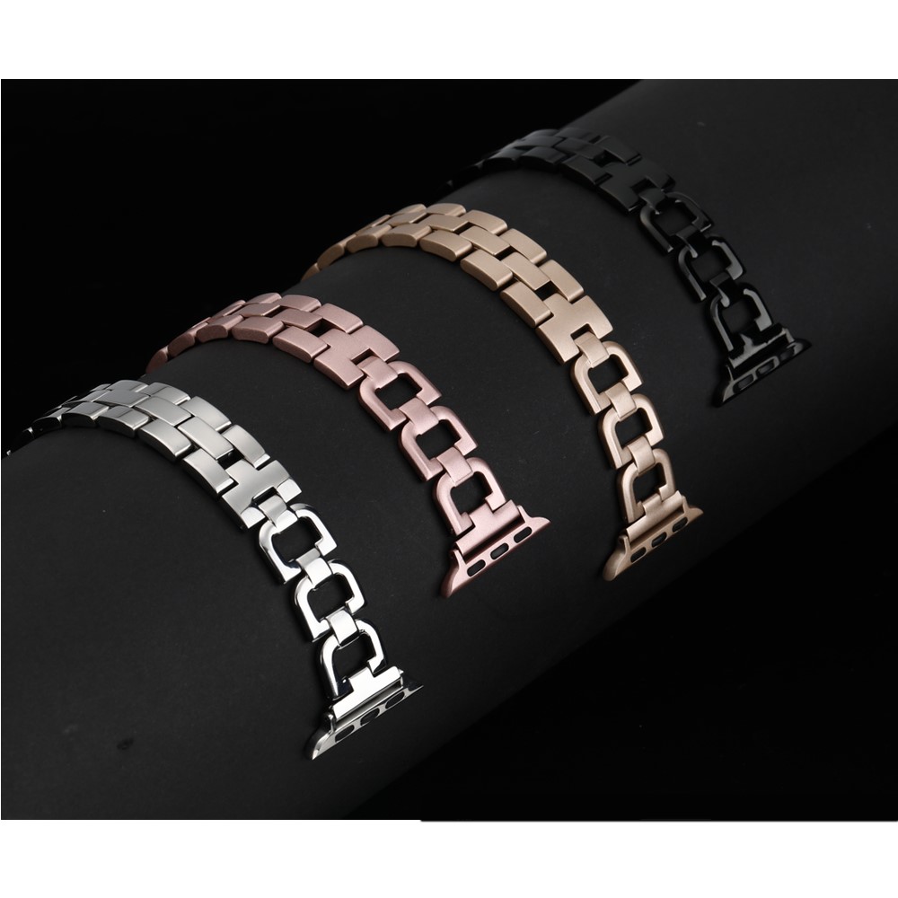 Pulseira De Pulseira De Aço Inoxidável Para Apple Watch Series 5 4 44mm / Série 3 2 1 42mm - Preto-6