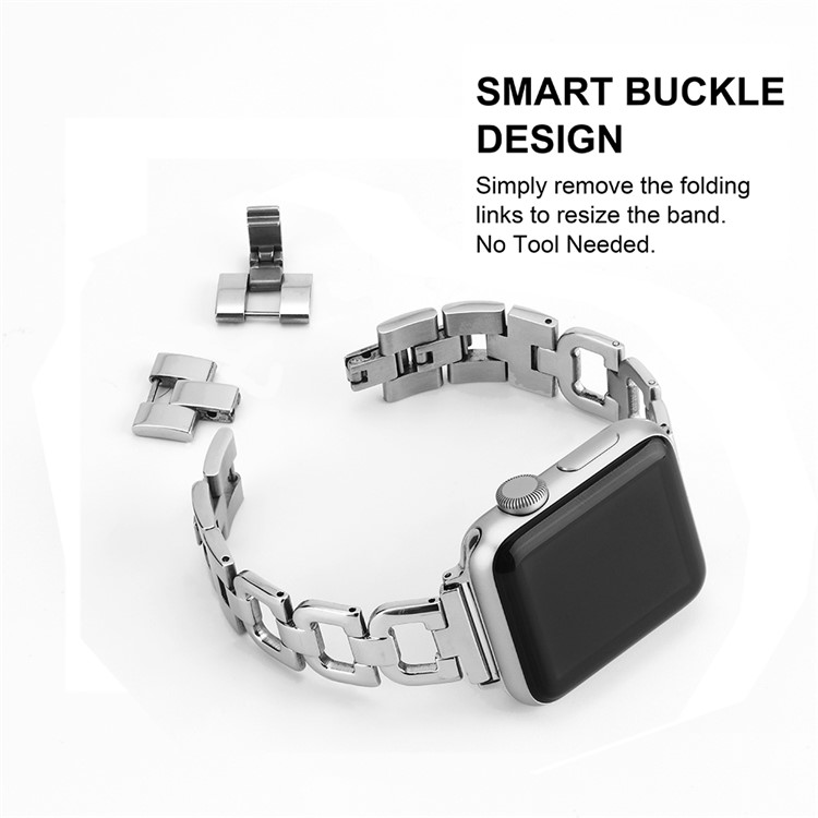 Stainless Steel Watch Band Bracelet for Apple Watch Series 4 44mm / Series 3 2 1 42mm - Silver-4