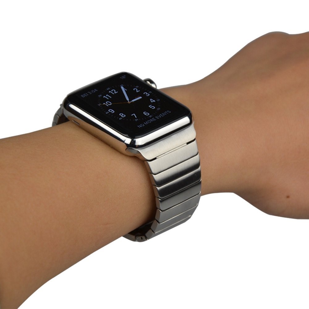 Stainless Steel Watch Strap Link Bracelet for Apple Watch Series 4 44mm/3/2/1 42mm - Silver-9