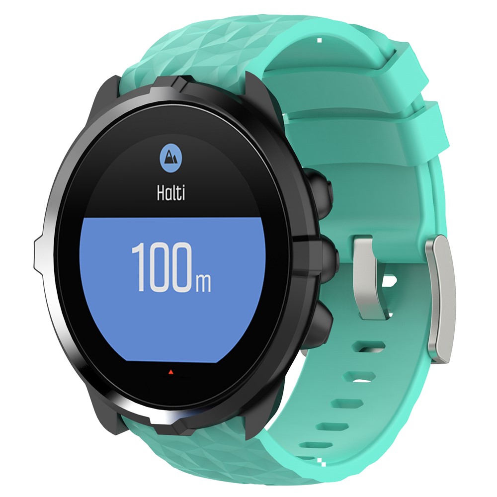 TPE + TPU Hybrid Watch Strap Part for Suunto Spartan Sport Wrist HR Baro / Suunto 9 - Cyan-1