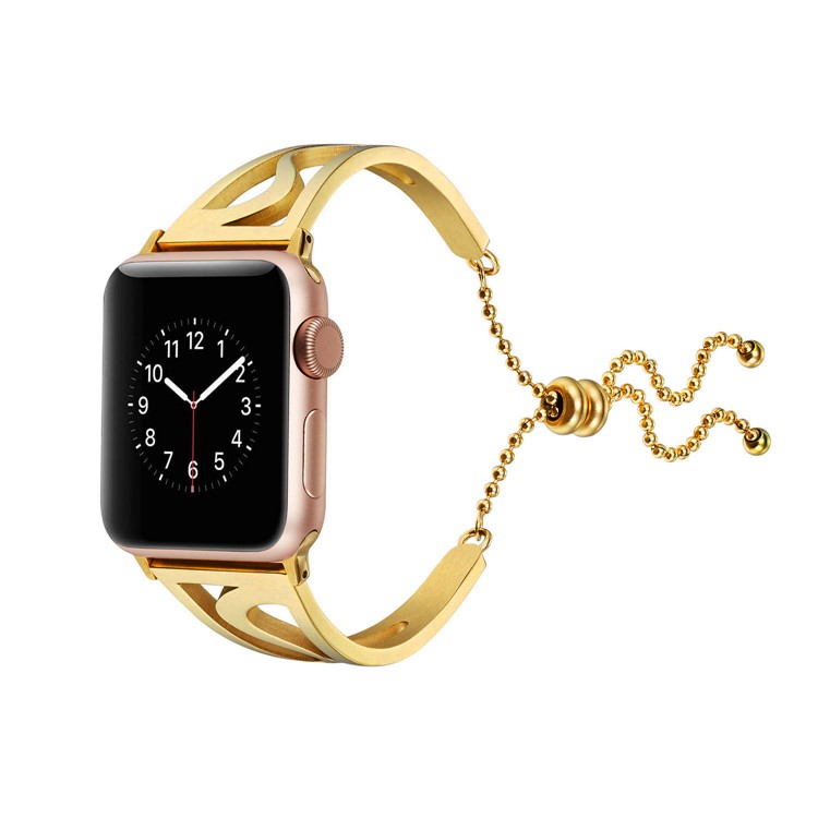 Classic Metal S Shape Watch Strap Bracelet for Apple Watch Series 4 40mm/3/2/1 38mm - Gold-2