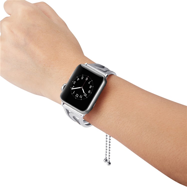 Classic Stainless Steel S Shape Watchband Bracelet for Apple Watch Series 4 44mm/3/2/1 42mm - Silver-4