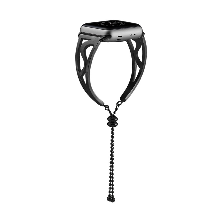 Classic Stainless Steel S Shape Watchband Bracelet for Apple Watch Series 4 44mm/3/2/1 42mm - Black-5