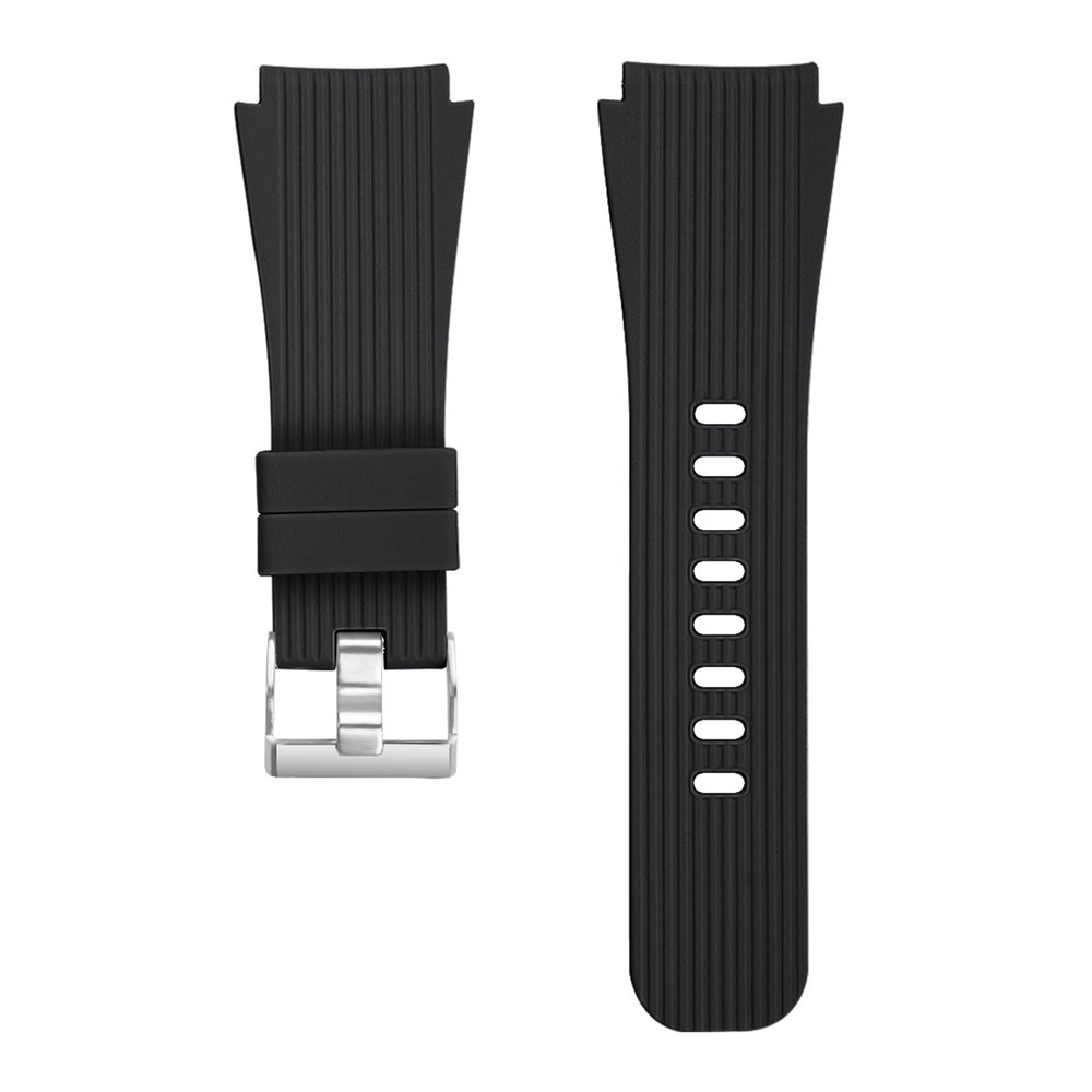 Vertical Stripe Texture Silicone Wrist Strap for Samsung Galaxy Watch 46mm - Black-7
