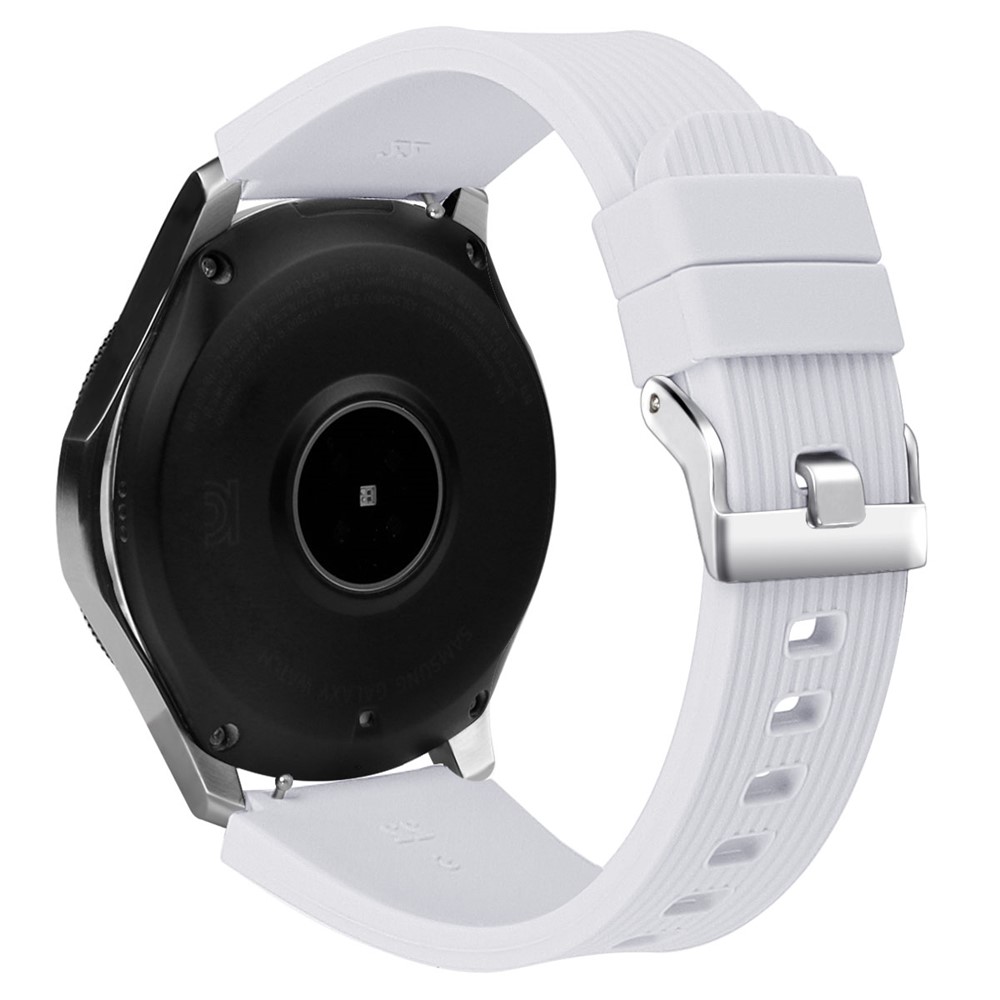 Vertical Stripe Texture Silicone Watch Band Strap for Samsung Galaxy Watch 46mm - White-1
