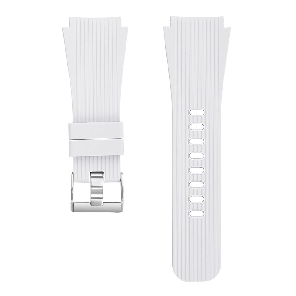 Vertical Stripe Texture Silicone Watch Band Strap for Samsung Galaxy Watch 46mm - White-4