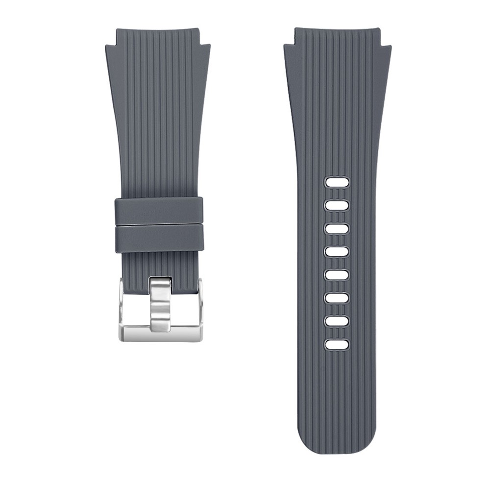 Vertical Stripe Texture Silicone Watchband Wrist Strap for Samsung Galaxy Watch 46mm - Dark Grey-3