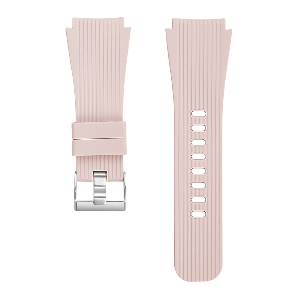 Vertical Stripe Texture Silicone Wrist Strap Replacement for Samsung Galaxy Watch 46mm - Light Pink-3