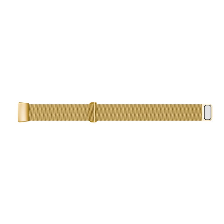 Luxury Milanese Metal Magnetic Watch Band Replacement for Fitbit Charge 3 - Size: L / Gold-5