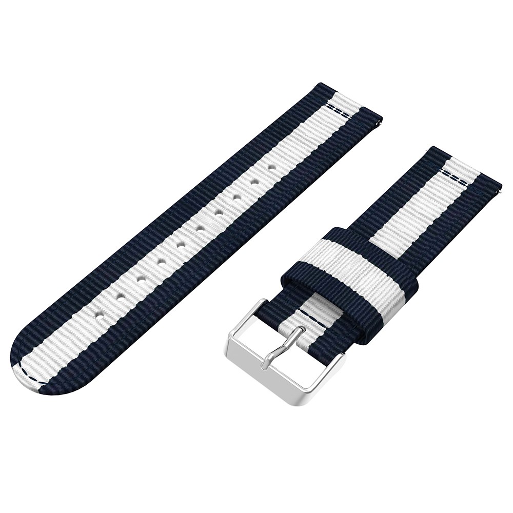 Cinta Ajustável Da Faixa De Relógio Da Substituição De Nylon Para O Relógio 46mm Da Galáxia De Samsung, Largura: 22mm - Azul / Branco-3
