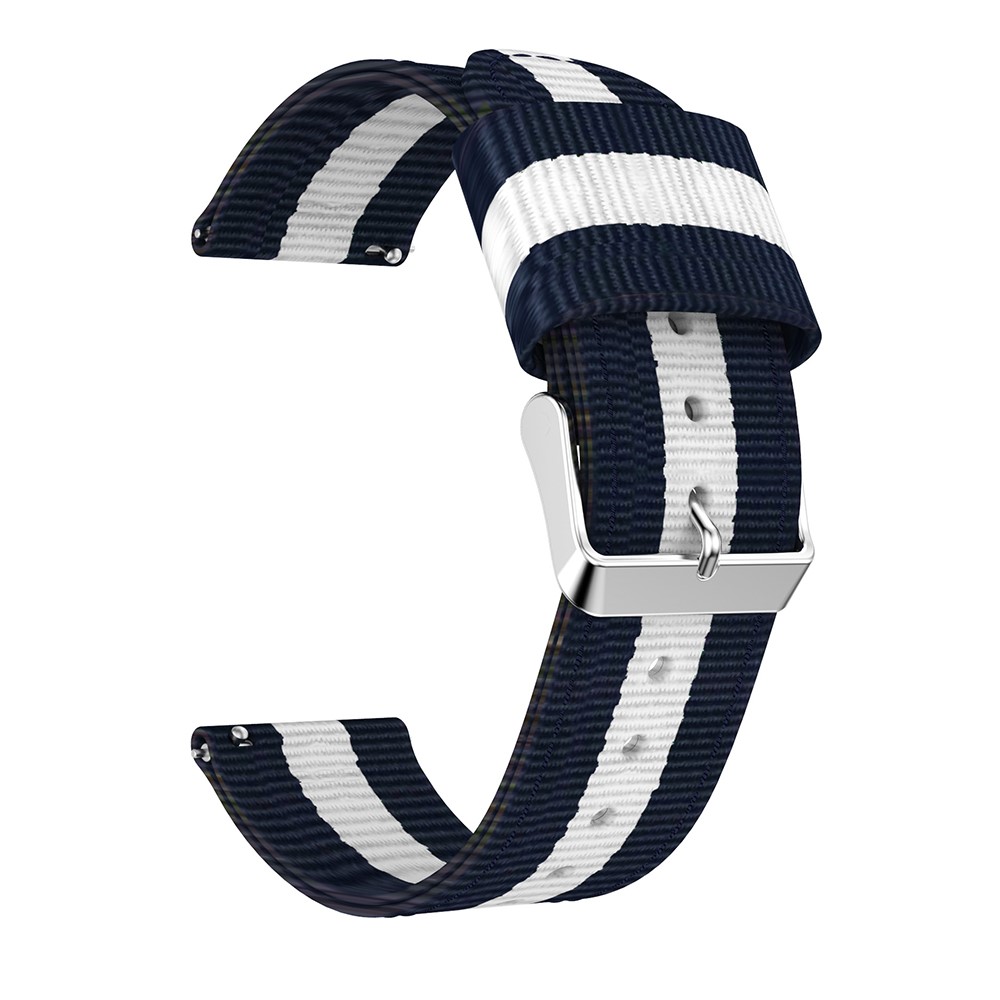 Per Samsung Galaxy Watch 42mm Cinturino Di Ricambio In Nylon Regolabile, Larghezza: 20mm - Blu / Bianca-1