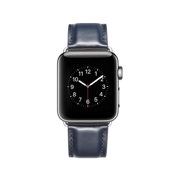 Top Layer Crazy Horse Texture Cowhide Leather Wristwatch Band for Apple Watch Series 4 40mm / Series 3 2 1 38mm - Blue-4