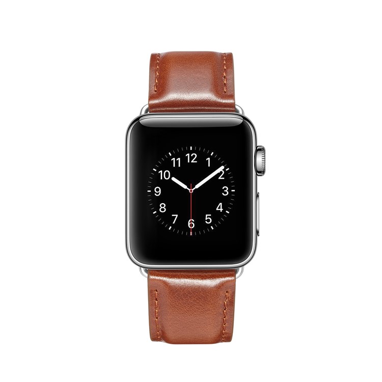 Top Layer Crazy Horse Texture Cowhide Leather Wristwatch Strap for Apple Watch Series 4 40mm / Series 3 2 1 38mm - Brown-4