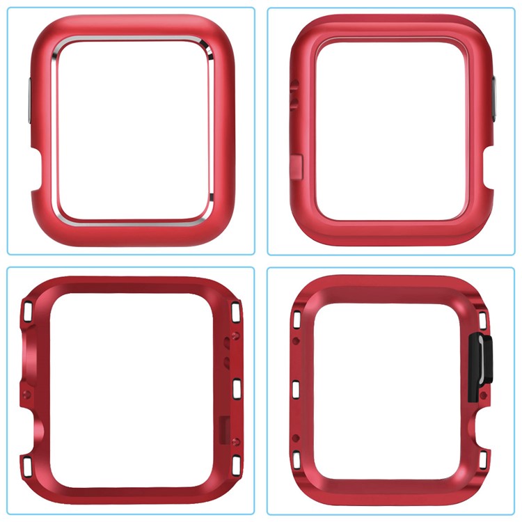 Protetor Magnético Do Frame Do Metal Da Atração Para A Série 3 Do Relógio Da Maçã / 2 / 1 42 Mm - Vermelho-4