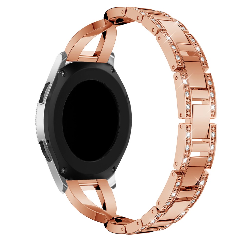 X-shape Rhinestone Decor Alloy Watch Wrist Band for Samsung Galaxy Watch 46mm - Rose Gold-2