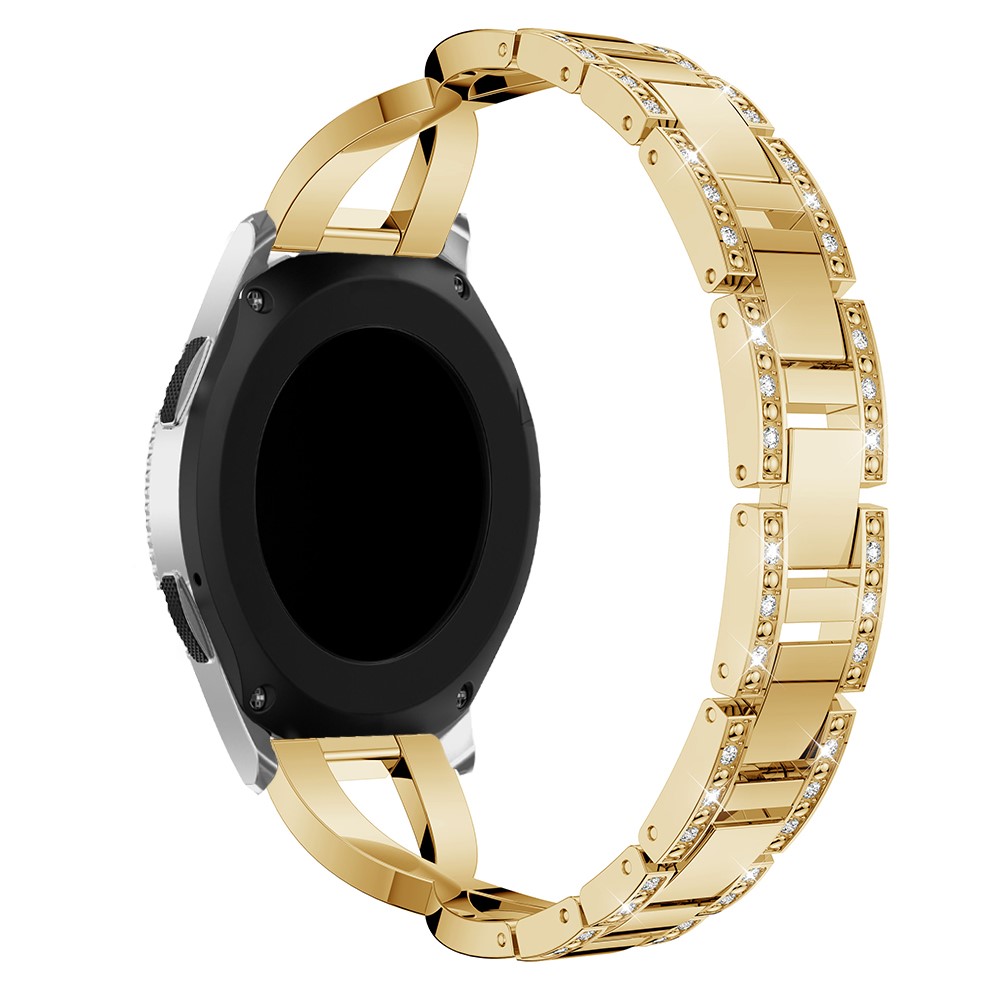 X-shape Rhinestone Decor Alloy Watch Wrist Strap for Samsung Galaxy Watch 46mm - Gold-2