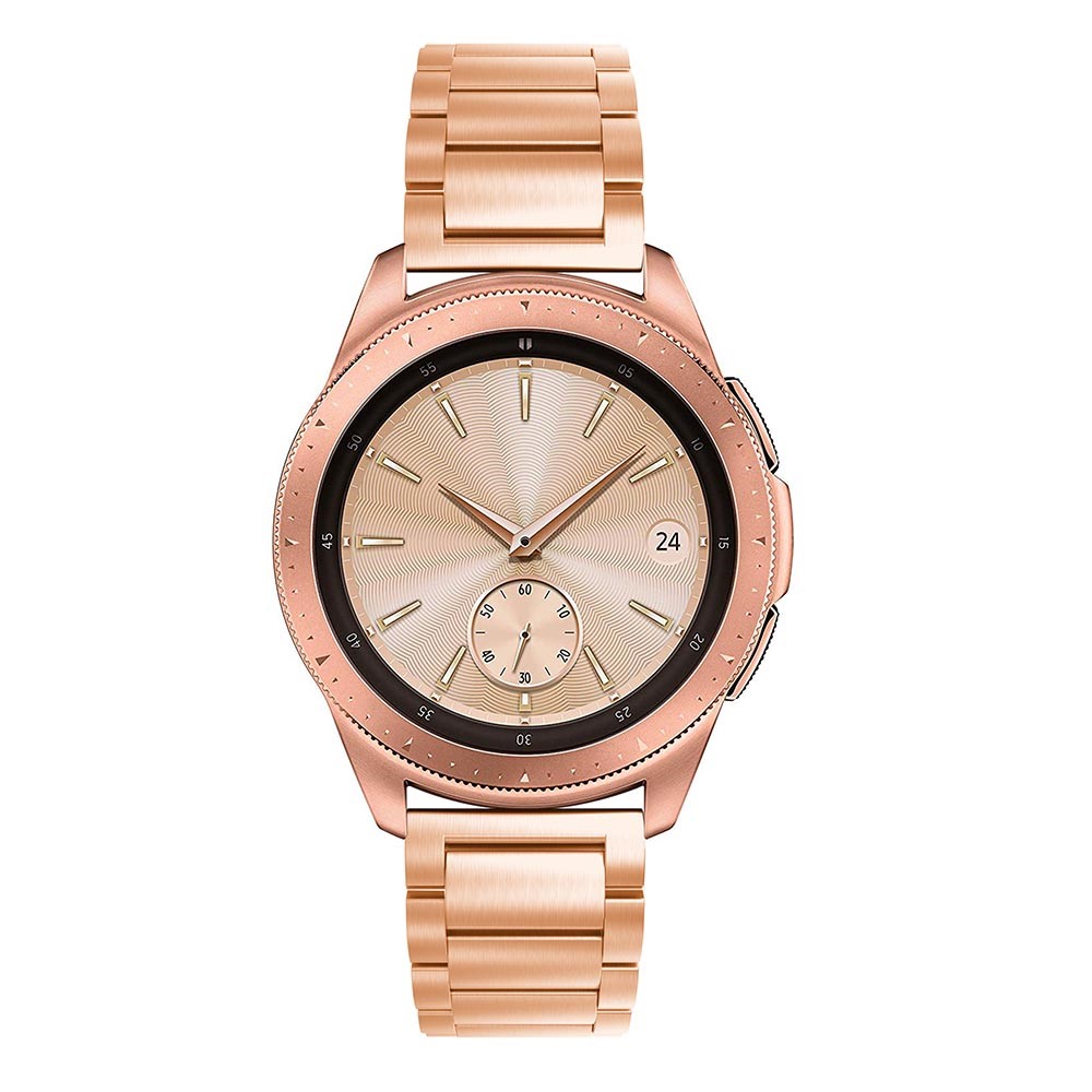 Edelstahl Gliederkette Uhrenarmband Für Samsung Galaxy Uhr 42mm - Roségold-2