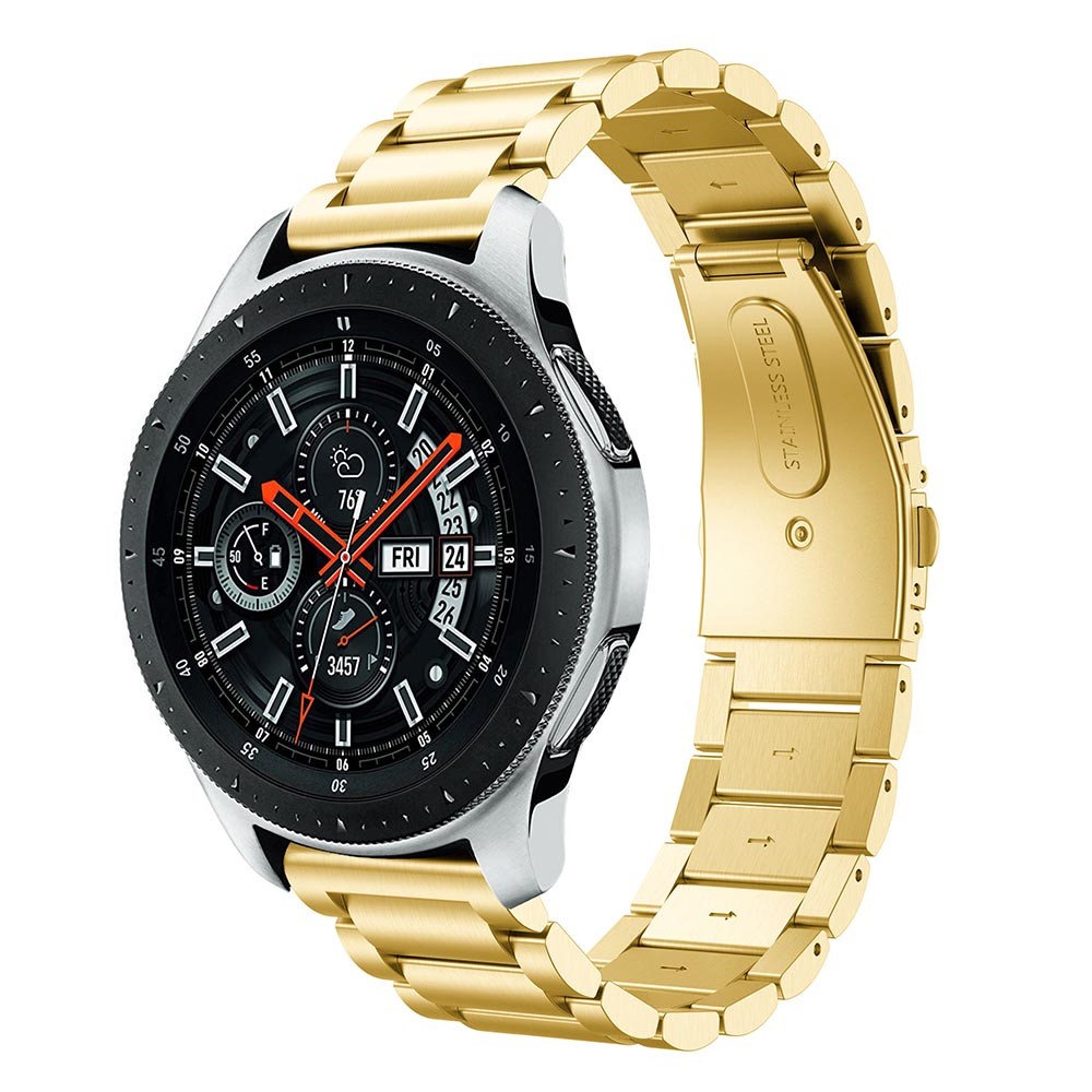 Stainless Steel Watch Wrist Band Strap Replacement for Samsung Galaxy Watch 46mm - Gold-3