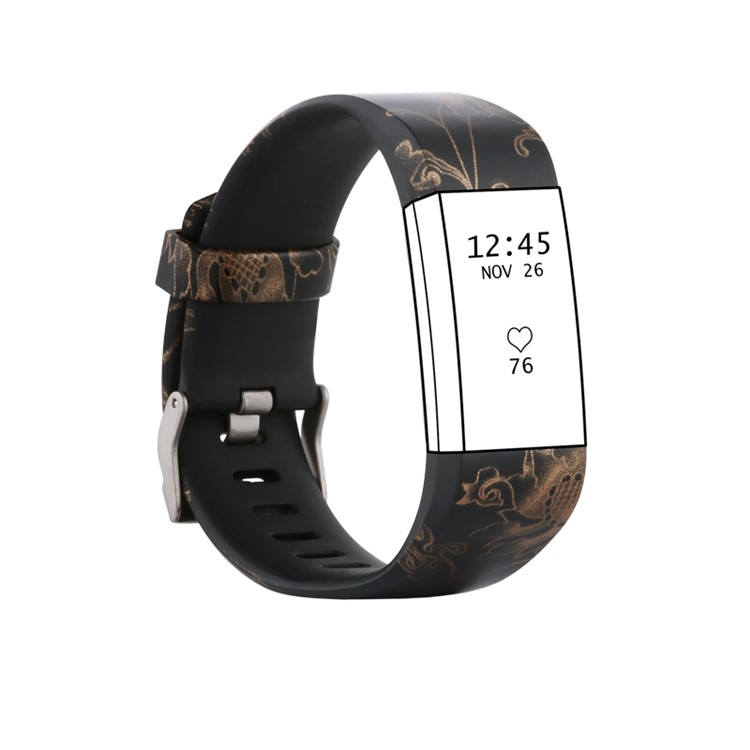 Pattern Printing Watch Strap Replacment for Fitbit Charge 2, Size: S - Portopo-1