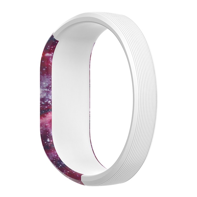 Pattern Printing Wrist Band Strap for Garmin Vivofit JR, Size: S - Red Galaxy-2