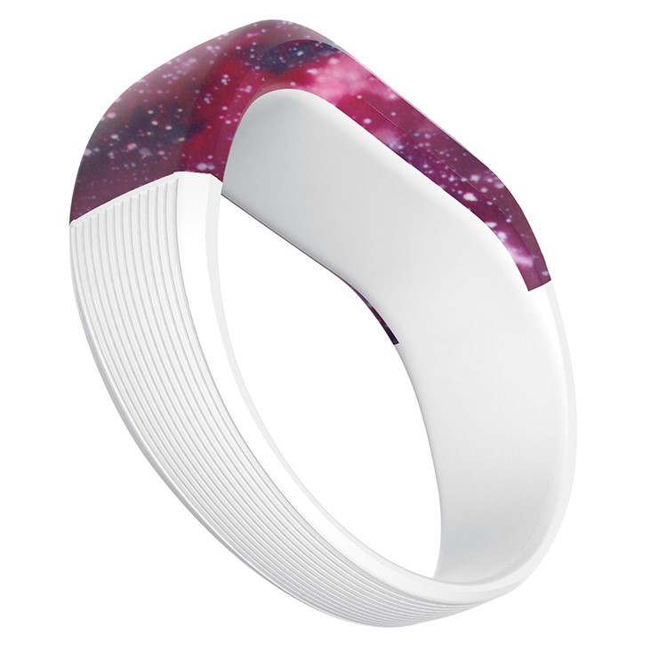 Pattern Printing Wrist Band Strap for Garmin Vivofit JR, Size: S - Red Galaxy-4