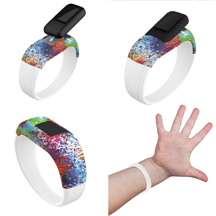 Pattern Printing Wrist Band Accessory for Garmin Vivofit JR, Size: S - Colorful Painting-6