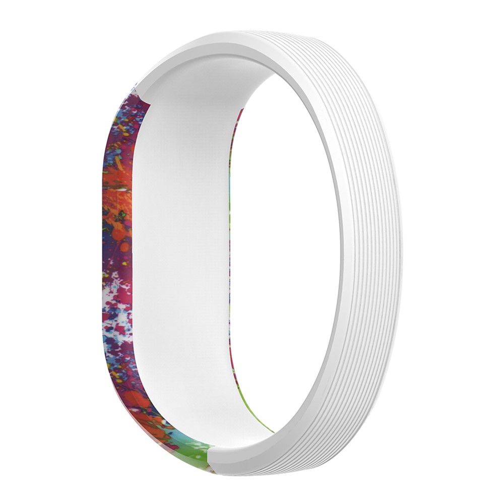 Pattern Printing Wrist Band Accessory for Garmin Vivofit JR, Size: L - Colorful Painting-2