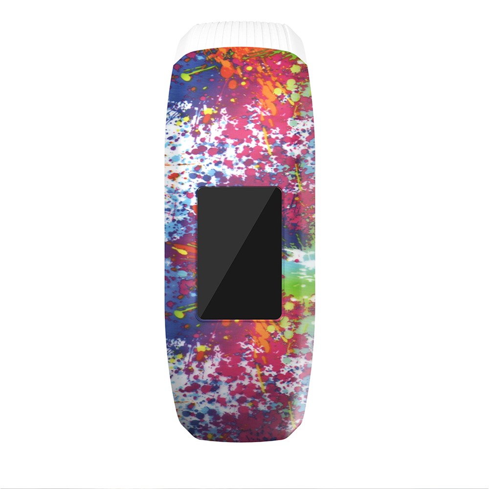 Pattern Printing Wrist Band Accessory for Garmin Vivofit JR, Size: L - Colorful Painting-3