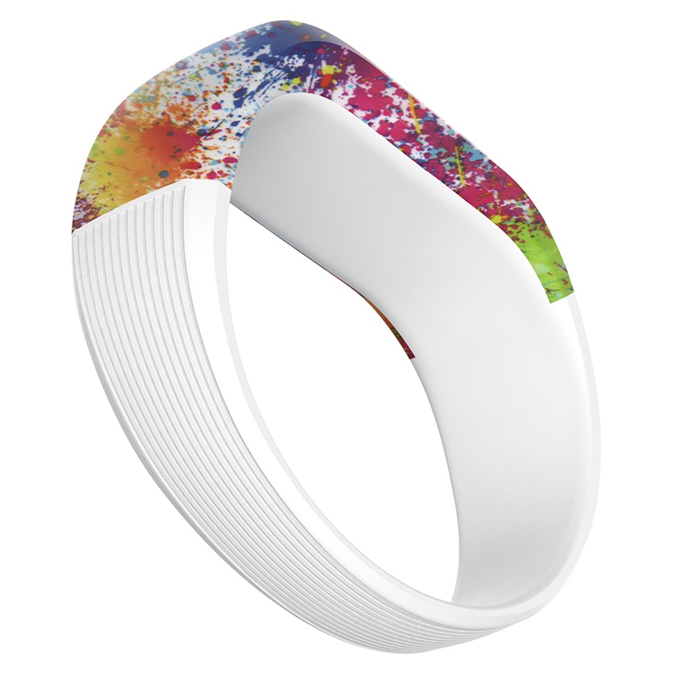 Pattern Printing Wrist Band Accessory for Garmin Vivofit JR, Size: L - Colorful Painting-4