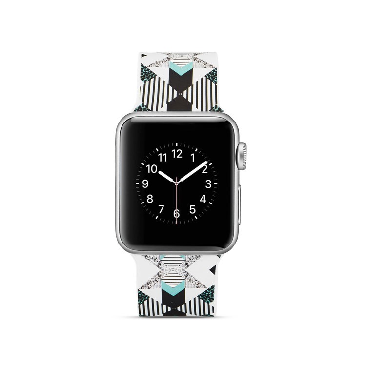 Patterned Soft Silicone Wrist Strap Part for Apple Watch Series 4 44mm / Series 3 2 1 42mm - Vertical Stripe-5