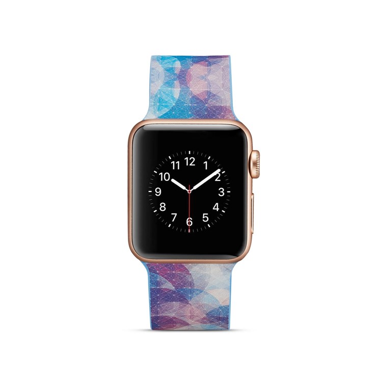 Pattern Printing Soft Silicone Wrist Watchband for Apple Watch Series 4 44mm / Series 3 2 1 42mm - Colorful Circles-5