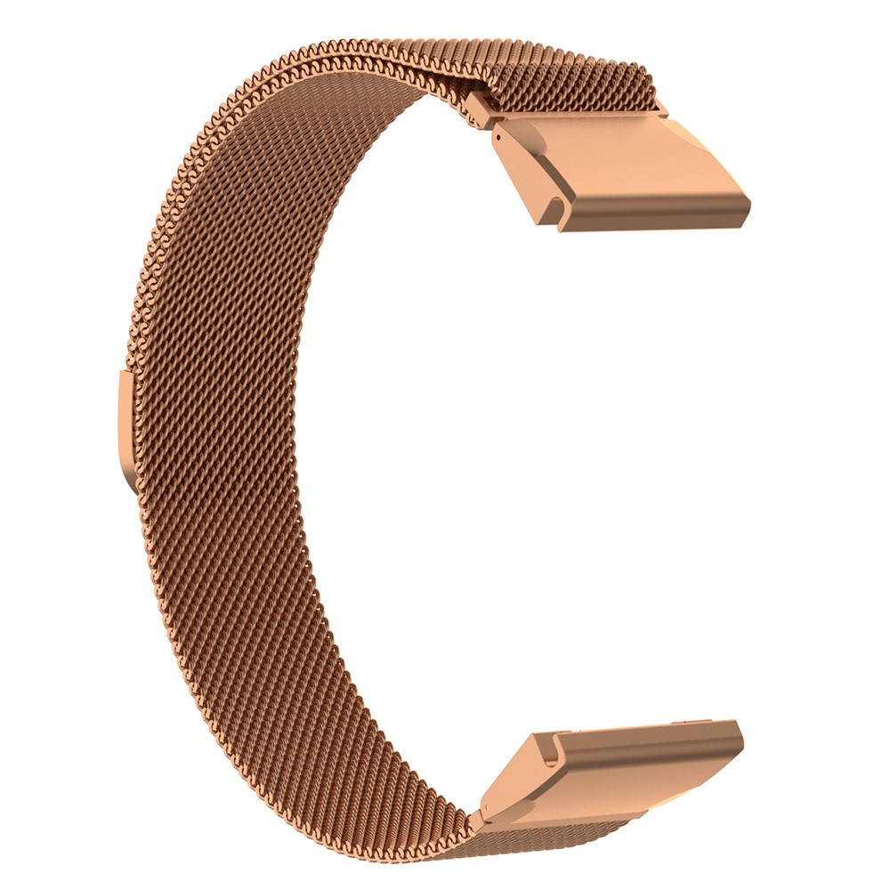 For Garmin Fenix 5S / Fenix 5S Plus Milanese Stainless Steel Watch Wrist Strap 20mm - Rose Gold-2