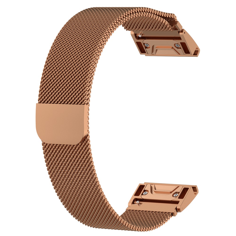 For Garmin Fenix 5S / Fenix 5S Plus Milanese Stainless Steel Watch Wrist Strap 20mm - Rose Gold-3
