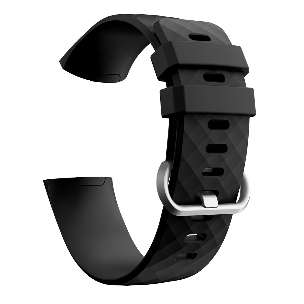 Bracelet En Silicone Flexible De Remplacement Pour Smartwatch, Pour Charge Fitbit 3 - Taille L / Noir-3