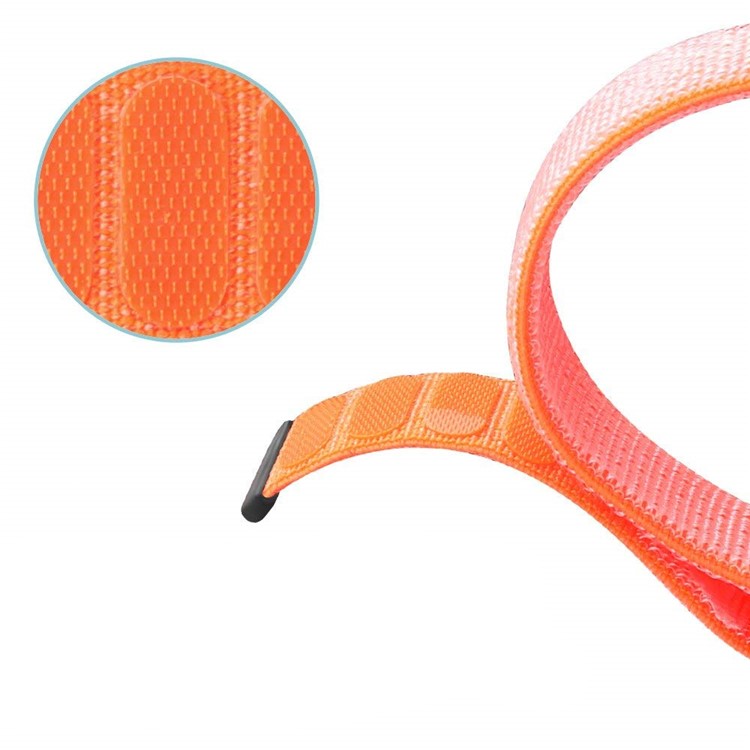 Nylon Velcro Closure Watch Bracelet for Fitbit Charge 3 - Orange-6