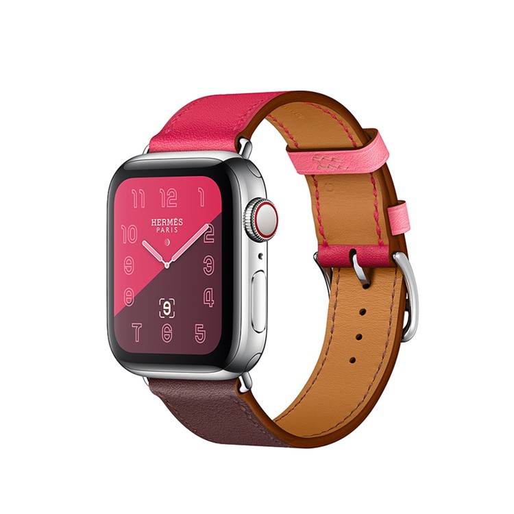 XINCUCO Uhrenarmband Aus Echtem Leder Mit Edelstahlschnalle Für Die Apple Watch-Serie 40mm / 3/2/1 38mm - Stil B-2
