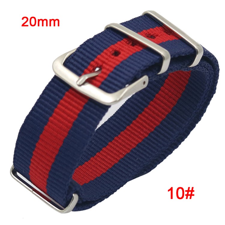 

Metal Buckle Canvas Watch Wrist Strap 20mm for Samsung Gear Sport / Galaxy Watch 42mm - Style 10, Gear Sport