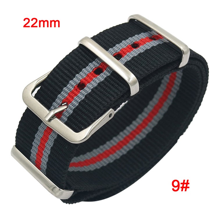 

Metal Buckle Breathable Nylon Watch Strap 22mm for Samsung Galaxy Watch 46mm - Black / Grey / Red, Galaxy Watch 46mm