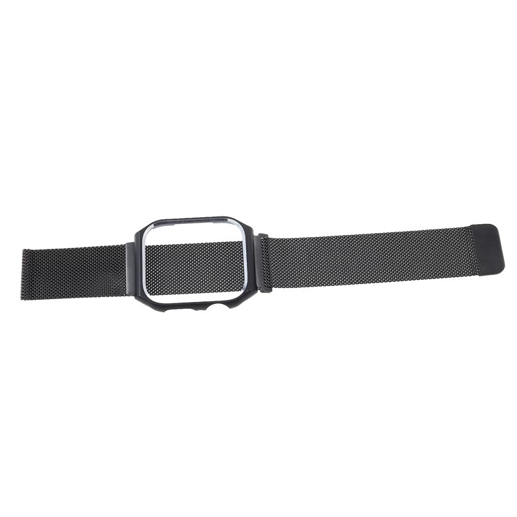 Milanese Uhrenarmband Aus Edelstahl Mit Uhrenrahmen Für Die Apple Watch Serie 4 44mm - Schwarz-2