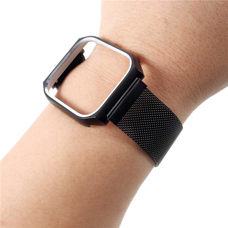 Milanese Uhrenarmband Aus Edelstahl Mit Uhrenrahmen Für Die Apple Watch Serie 4 44mm - Schwarz-6