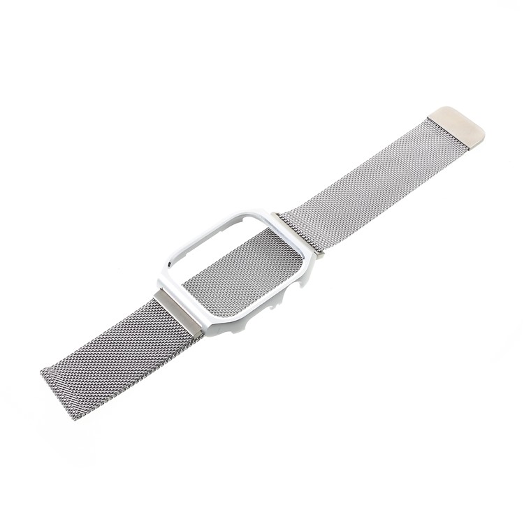

Milanese Stainless Steel Watch Band Strap with Frame for Apple Watch Series 4 40mm - Silver, Apple Watch Series 4 40mm