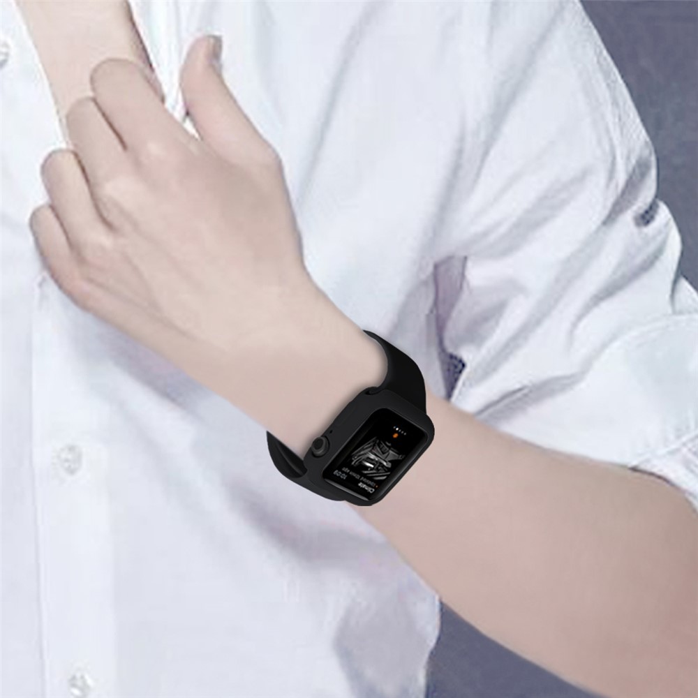 Candy TPU Schutzhülle Stoßfänger-Etui Für Apple Watch Serie 4 44mm - Schwarz-3