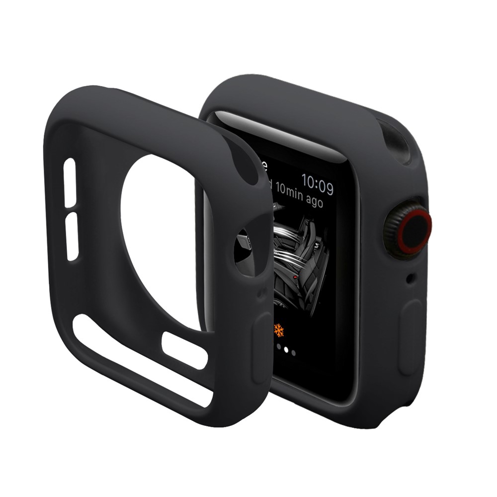 Candy TPU Schutzhülle Stoßfänger-Etui Für Apple Watch Serie 4 44mm - Schwarz-6