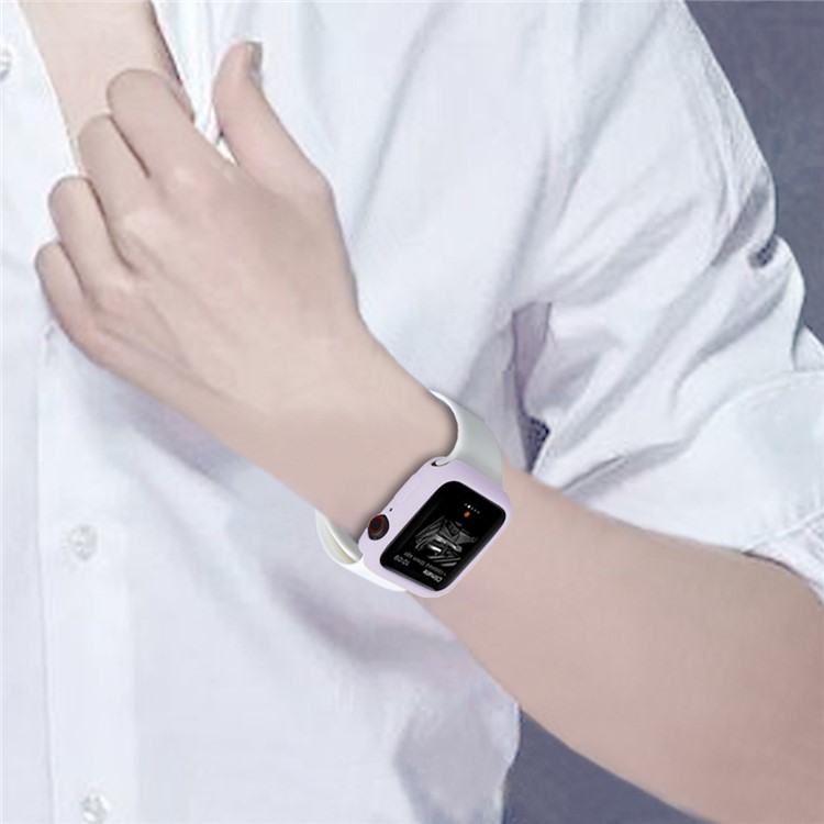 Candy TPU Schutzrahmen Stoßfängerschale Für Apple Watch Serie 4 40mm - Lila-3