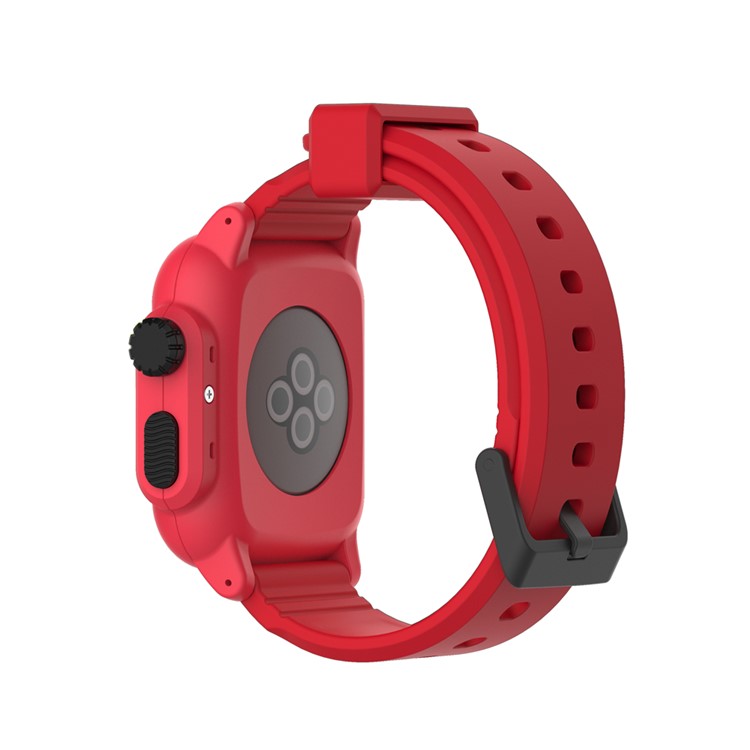 Soft Silicone Watch Sport Band + Watch Cover for Apple Watch Series 3 / 2 / 1 42mm - Red-4